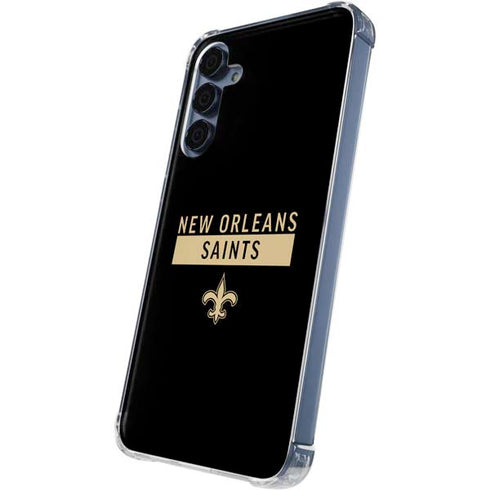 NFL New Orleans Saints Black Performance Series Galaxy A35 5G Clear Case